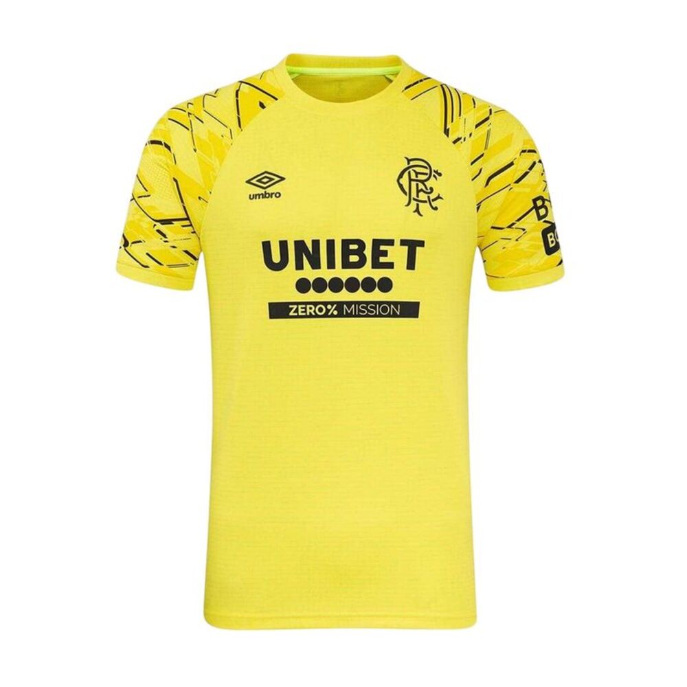 Umbro Mens 2025/2026 Rangers FC Goalkeeper Jersey / Yellow